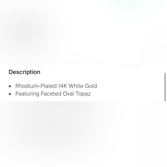 Brand New Topaz and Diamond Pendant with 14K White Gold - Picture 3 of 4